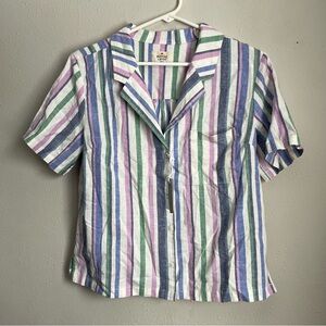 Marine Layer Lucy short sleeve resort shirt cool stripe